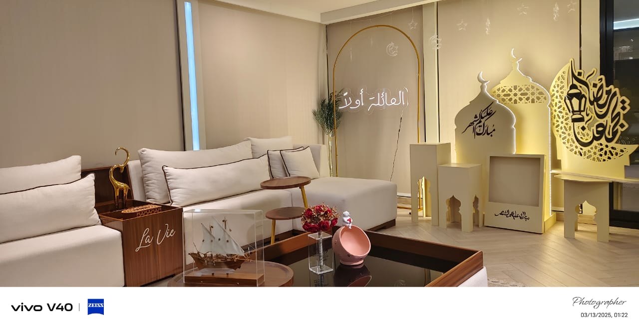 Elegant Arabic themed event decoration in the lounge